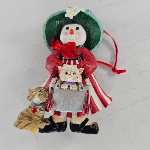 Kurt S. Adler Snowman Cat In Purse Christmas Ornament - Picture 2 of 8